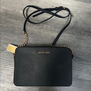 Michael Kors Black Leather Crossbody